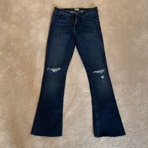 Dark Blue Flared Women Jeans